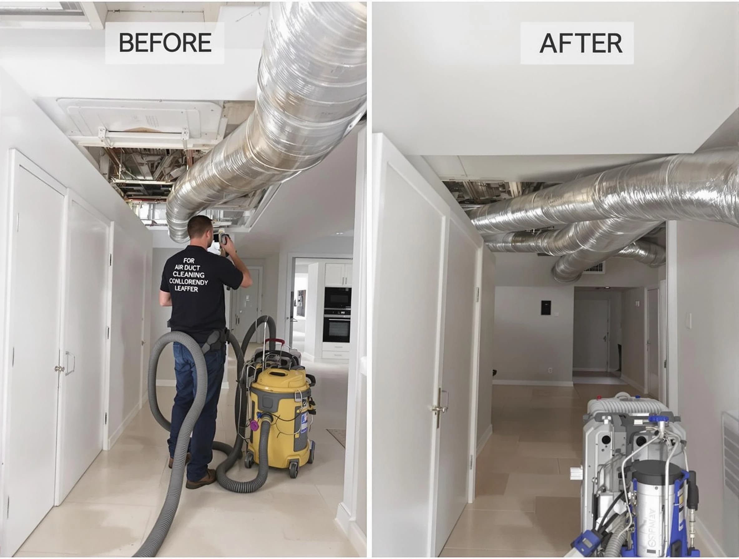 Framingham Air Duct Cleaning professional performing thorough air duct cleaning in Framingham