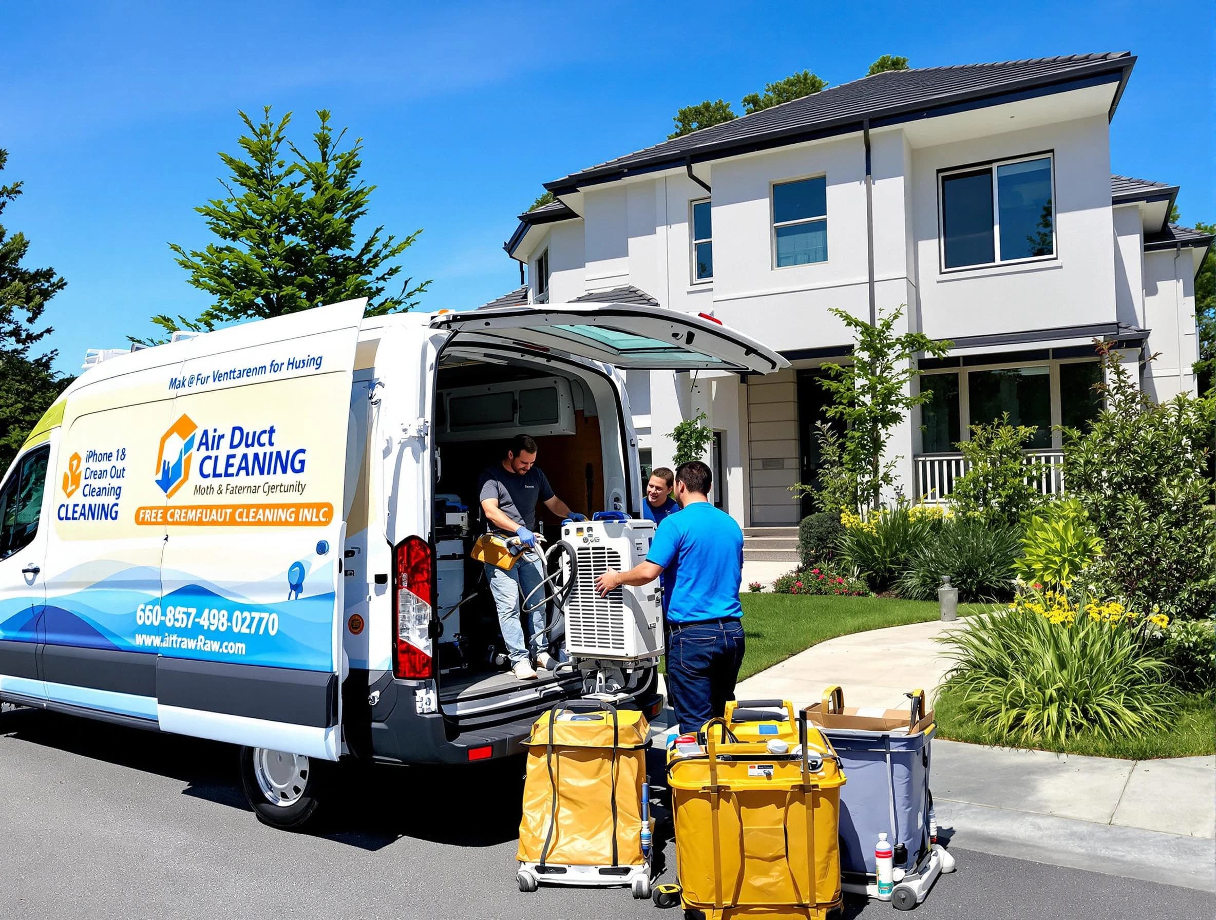 Framingham Air Duct Cleaning technician performing professional air duct cleaning in Framingham