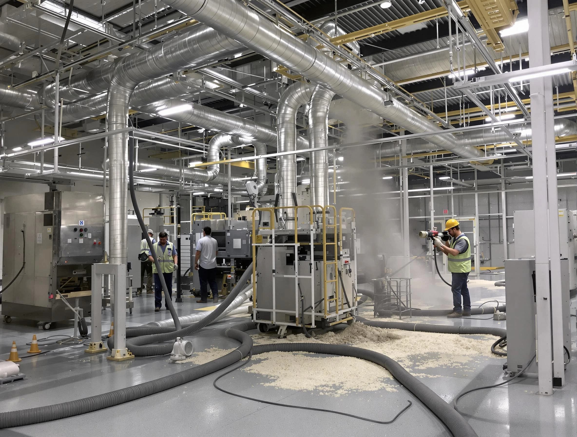 Heavy-duty industrial duct cleaning by Framingham Air Duct Cleaning in Framingham