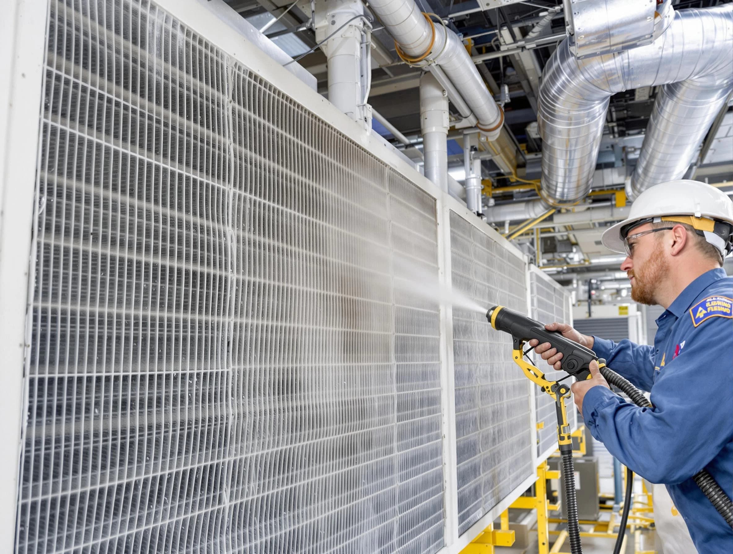 Professional commercial coil cleaning by Framingham Air Duct Cleaning in Framingham