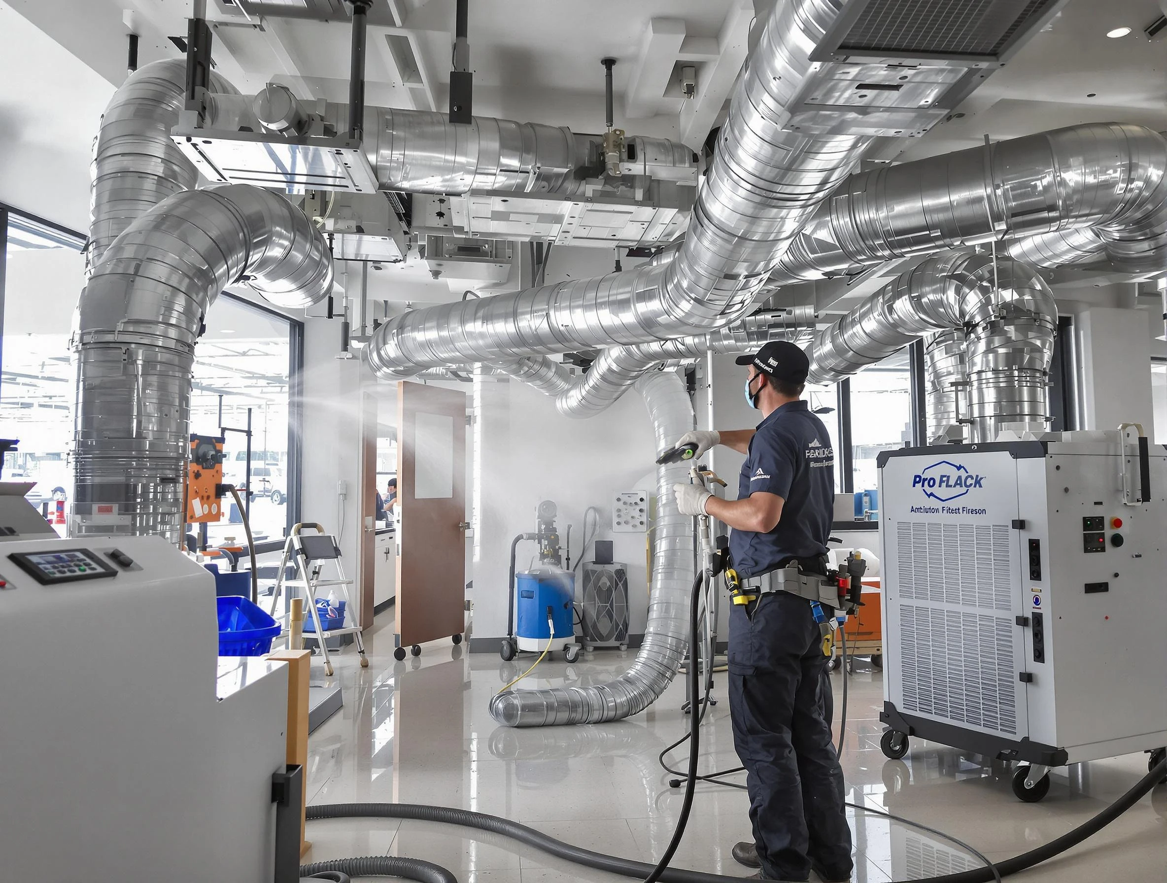 Negative Pressure Air Duct Cleaning in Framingham