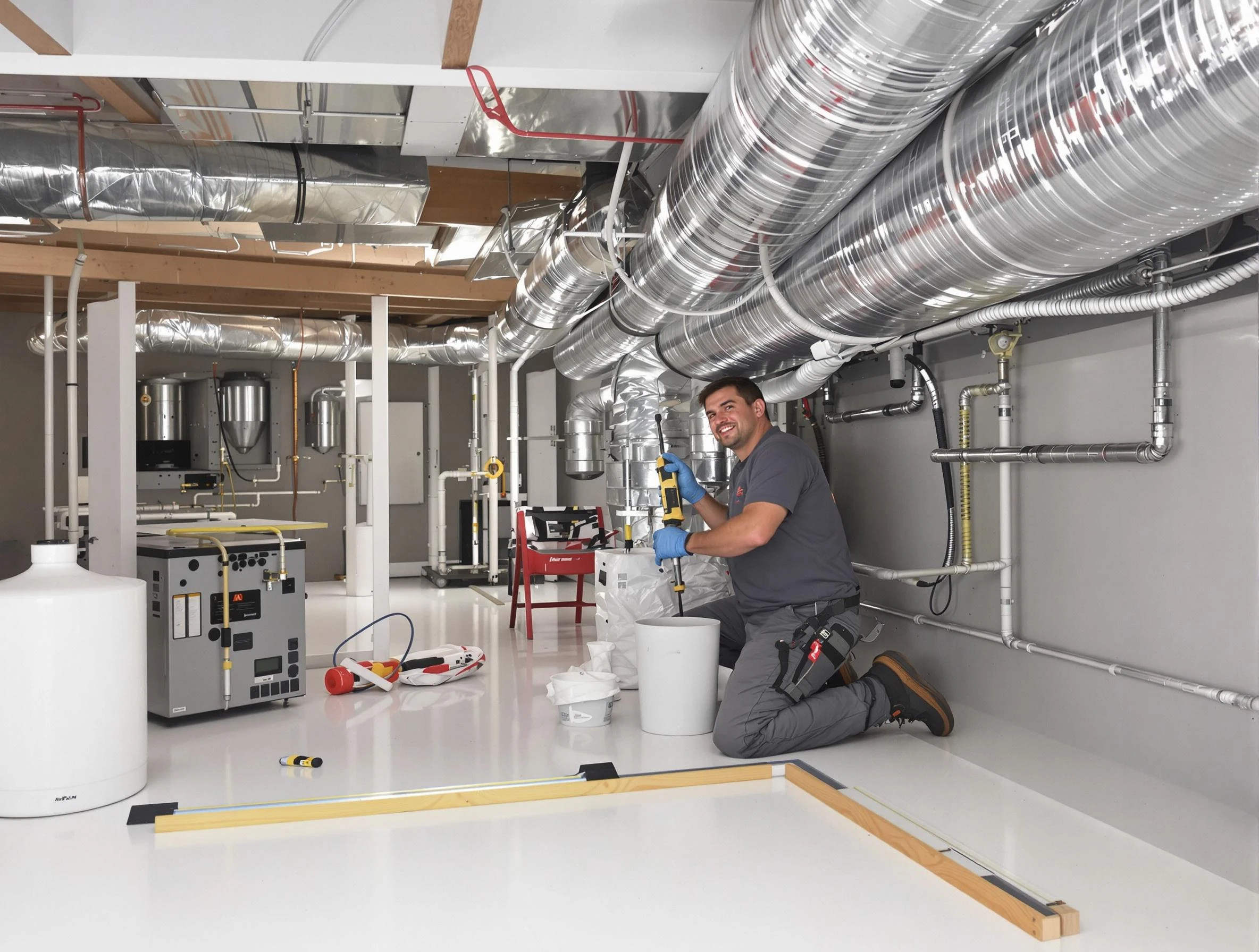 Professional duct sealing service by Framingham Air Duct Cleaning in Framingham