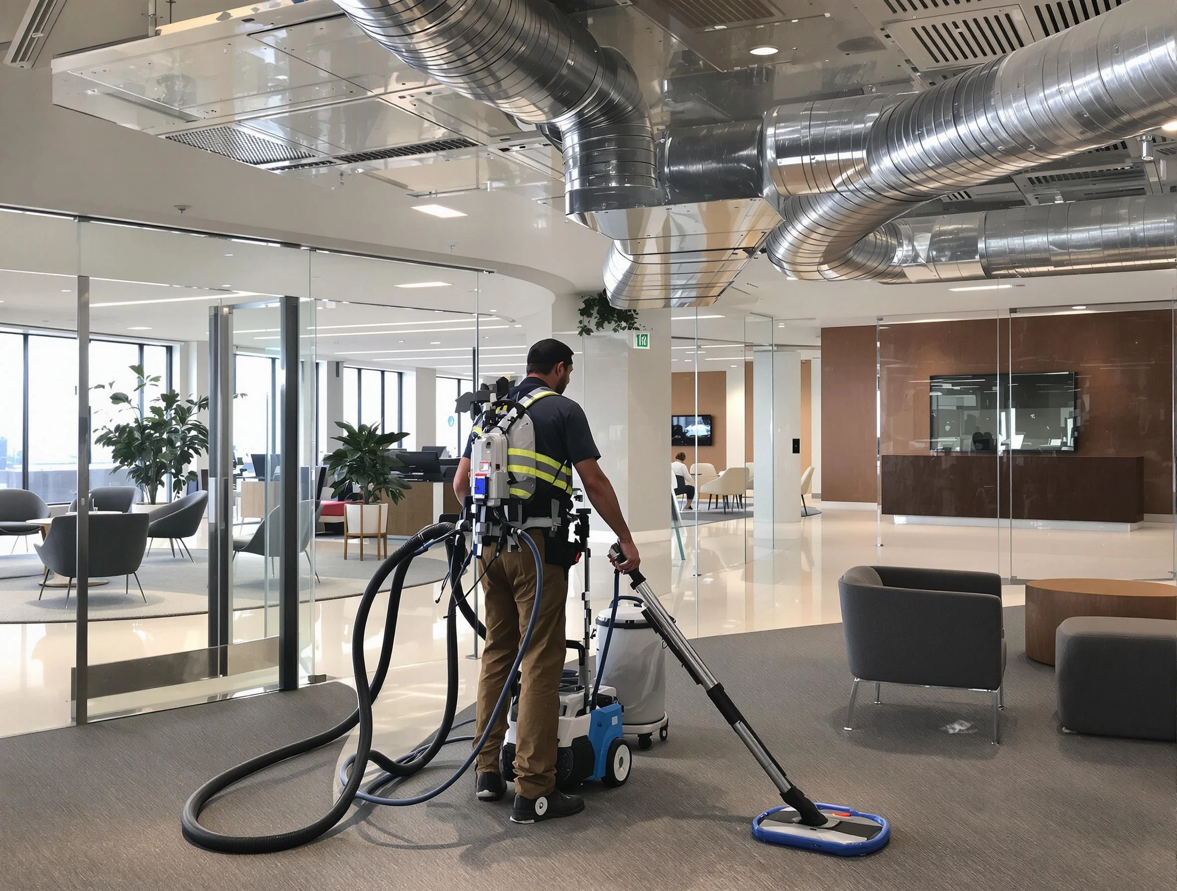 Commercial duct cleaning service by Framingham Air Duct Cleaning in Framingham