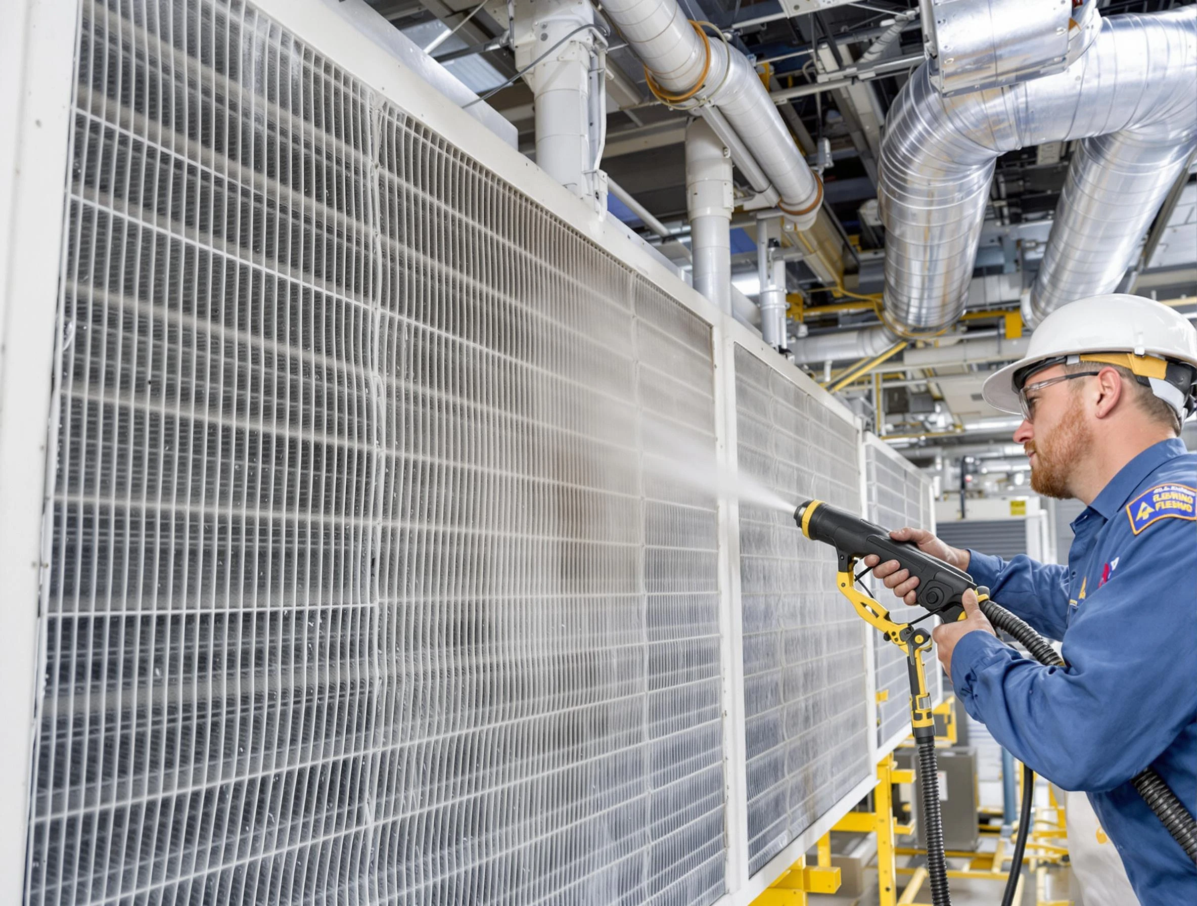 Professional commercial coil cleaning by Framingham Air Duct Cleaning in Framingham